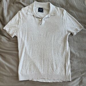 Abercrombie & Fitch Grey Short-Sleeve Polo